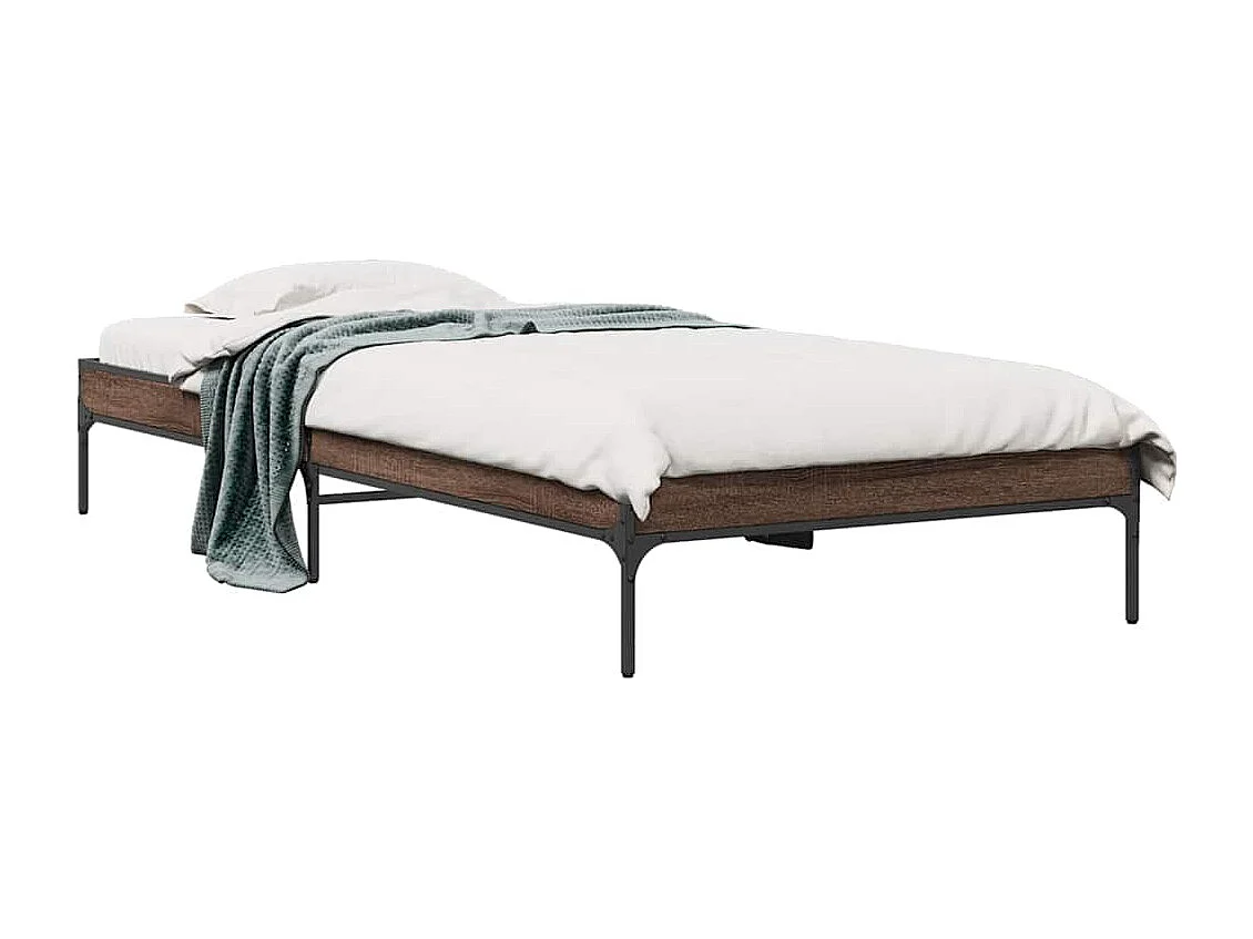 Lit simple | Lit adulte, enfant | Cadre de lit chêne marron 75x190 cm