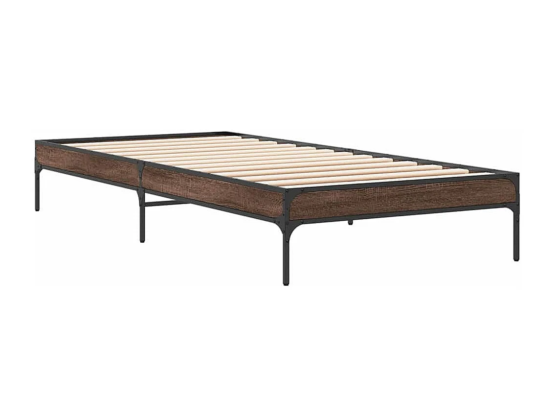 Lit simple | Lit adulte, enfant | Cadre de lit chêne marron 75x190 cm