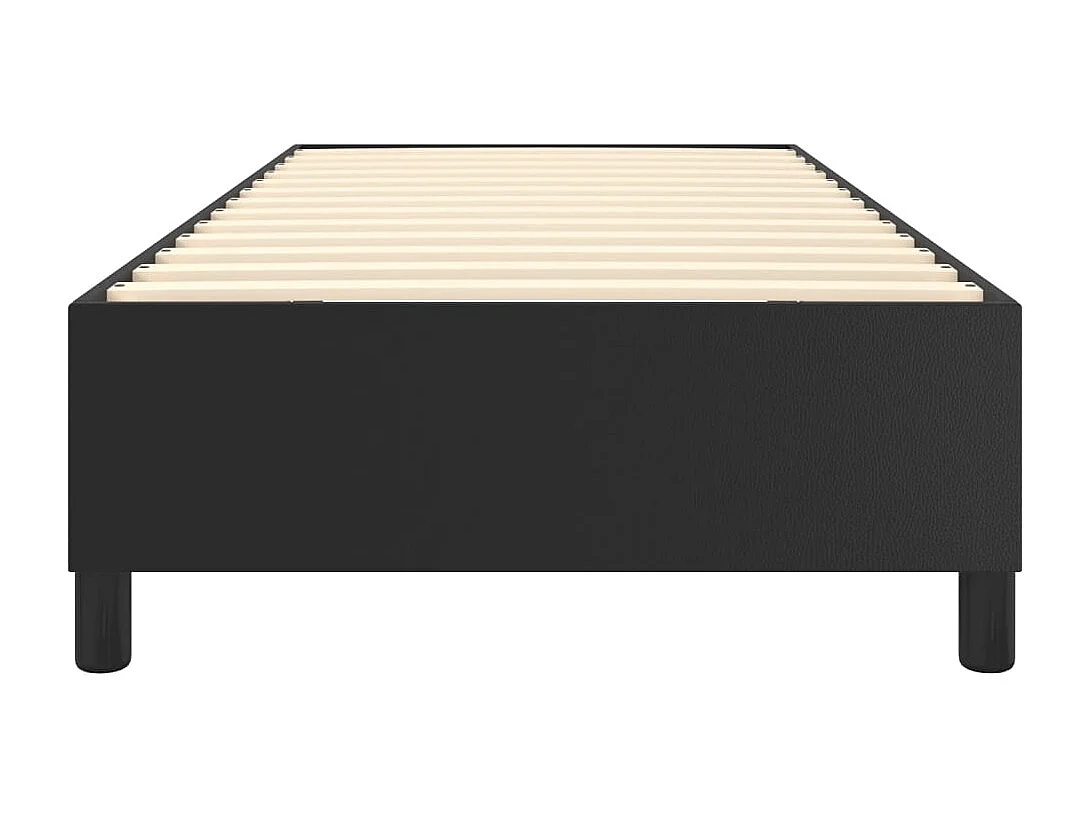 Lit simple | Lit adulte, enfant | Cadre de lit noir 100x200 cm similicuir
