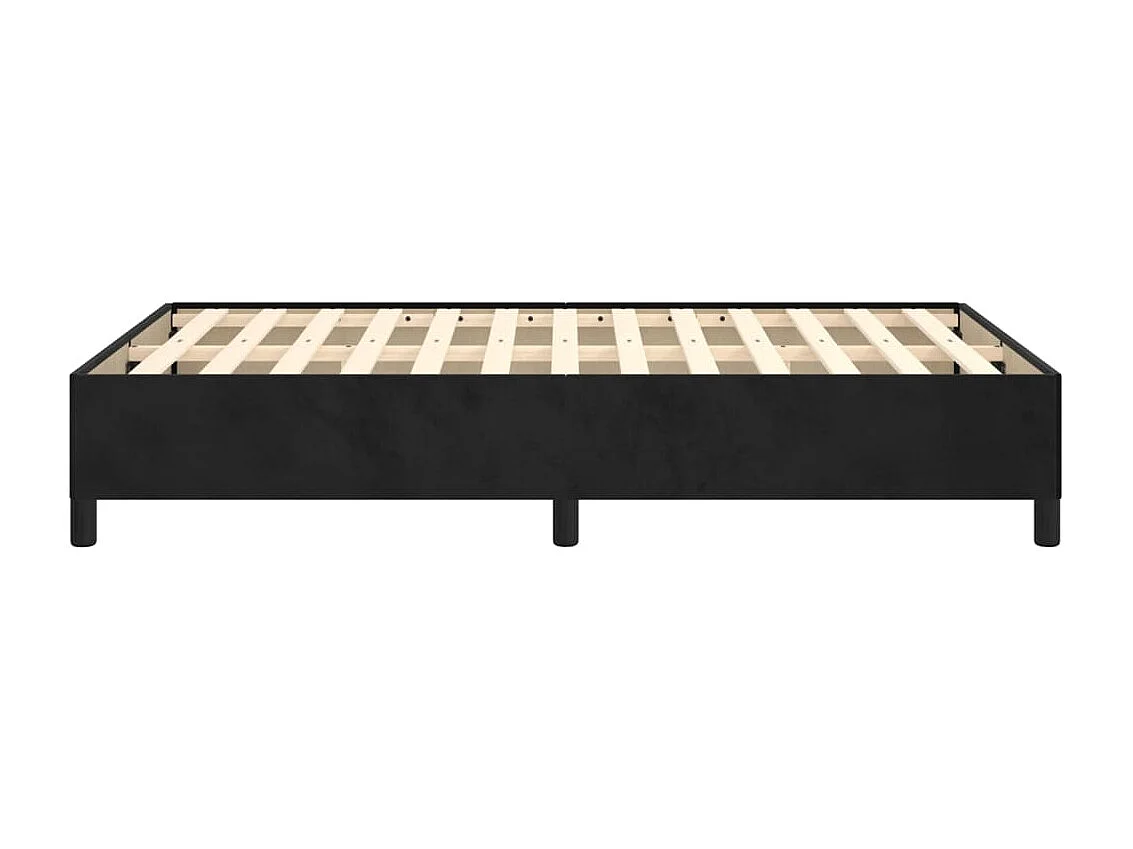Lit simple | Lit adulte, enfant | Cadre de lit noir 120x200 cm velours