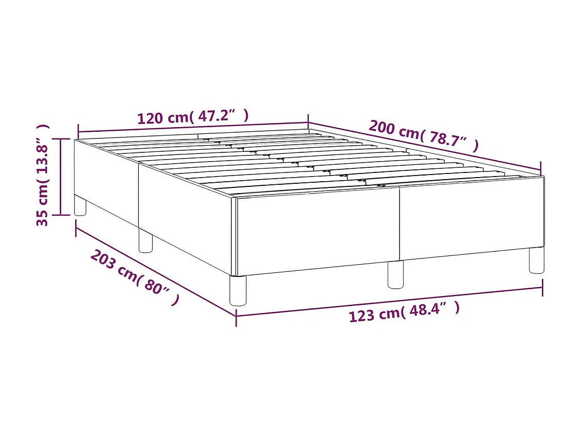 Lit simple | Lit adulte, enfant | Cadre de lit noir 120x200 cm velours