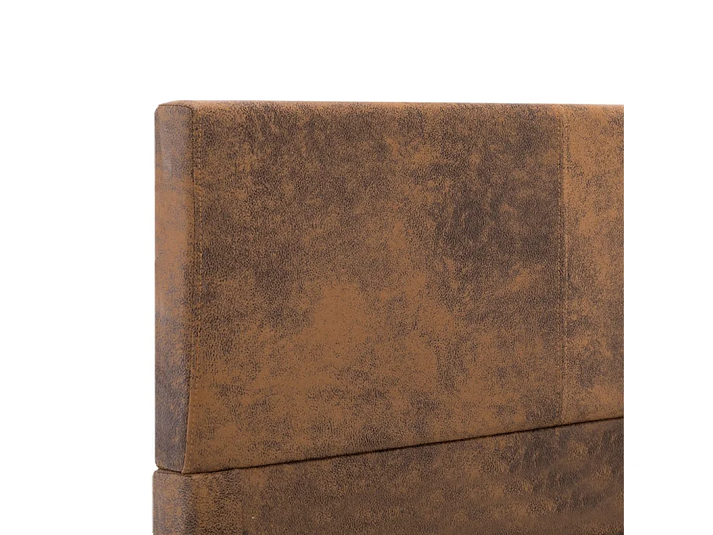 Lit simple | Lit adulte, enfant | Cadre de lit marron similicuir daim 100x200 cm