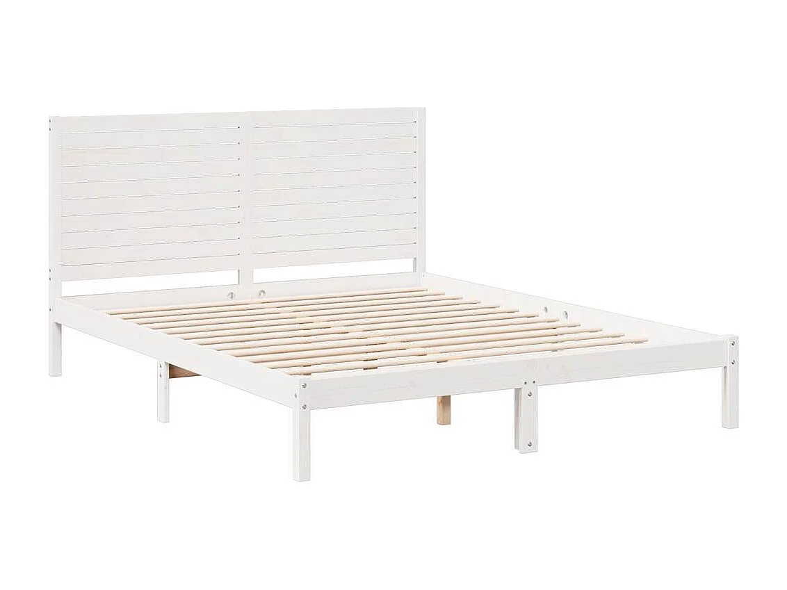 Letto per adulti | Letto matrimoniale | Giroletto Extra Lungo senza Materasso Bianco 140x220cm Massello