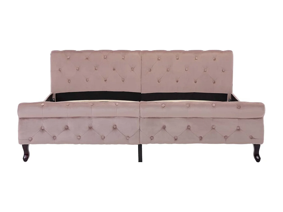 Lit double | Lit adulte | Cadre de lit Rose Velours 180x200 cm