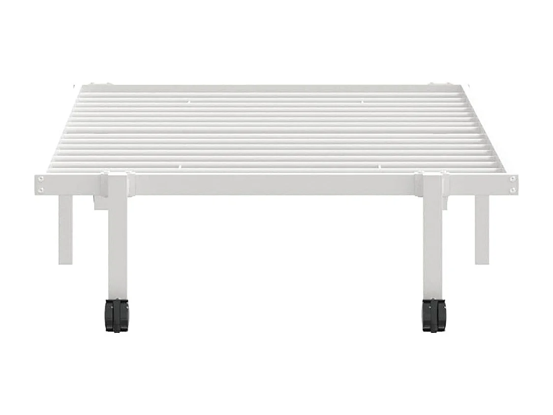 Lit simple | Lit adulte, enfant | Cadre de lit pliable blanc 90x190 cm acier