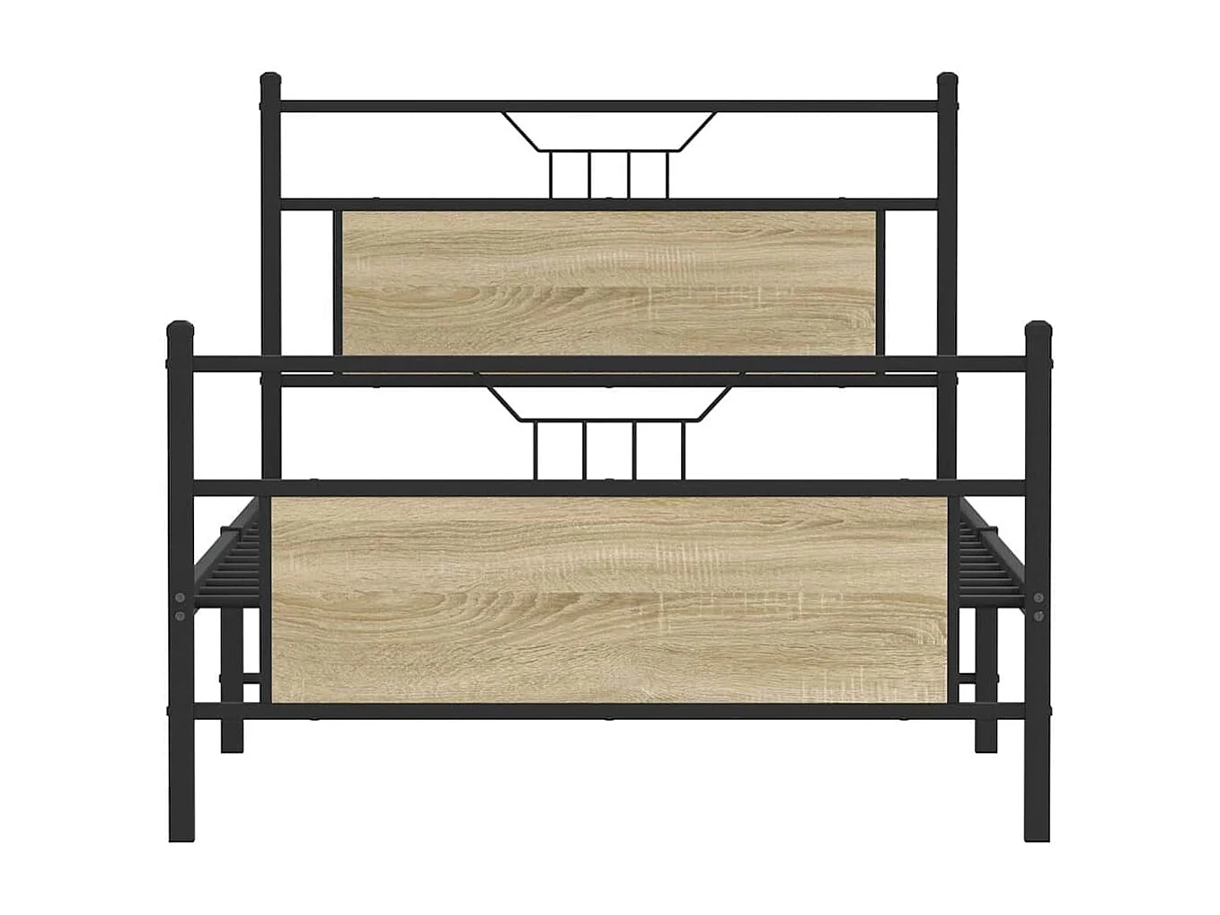 Lit simple | Lit adulte, enfant | Cadre de lit chêne sonoma 100x200 cm