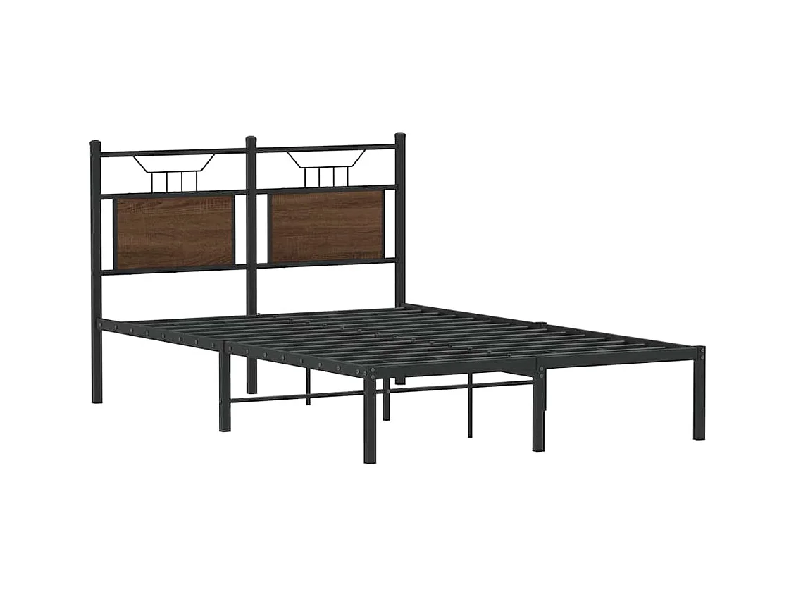 Letto per adulti | Letto singolo | Giroletto senza Materasso Rovere Marrone 120x190 cm Truciolato