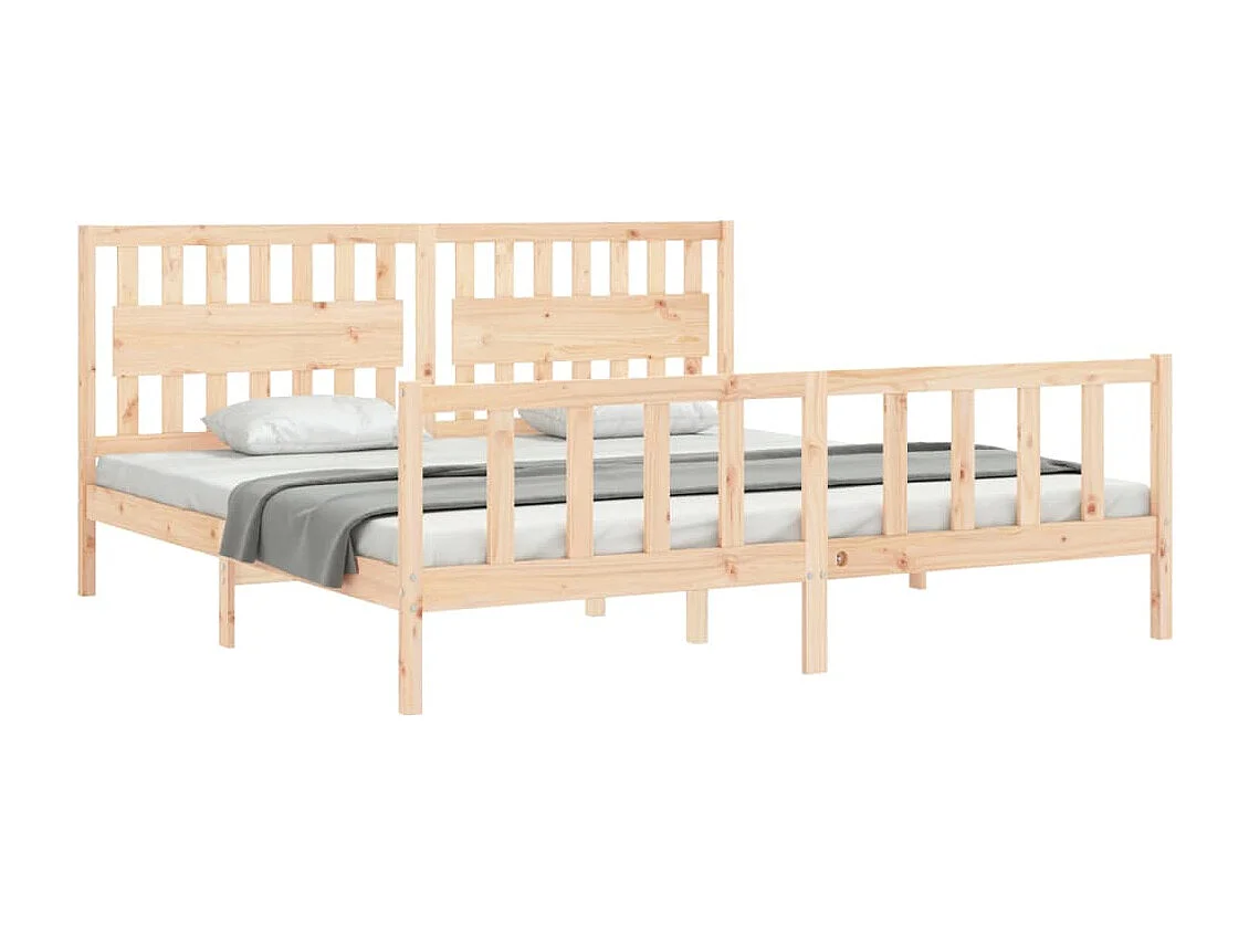 Lit double | Lit adulte | Cadre de lit 200x200 cm bois massif de pin
