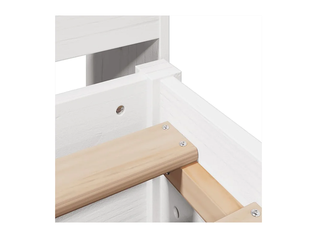 Letto per adulti | Letto matrimoniale | Giroletto senza Materasso Bianco 160x200 cm Legno Massello Pino