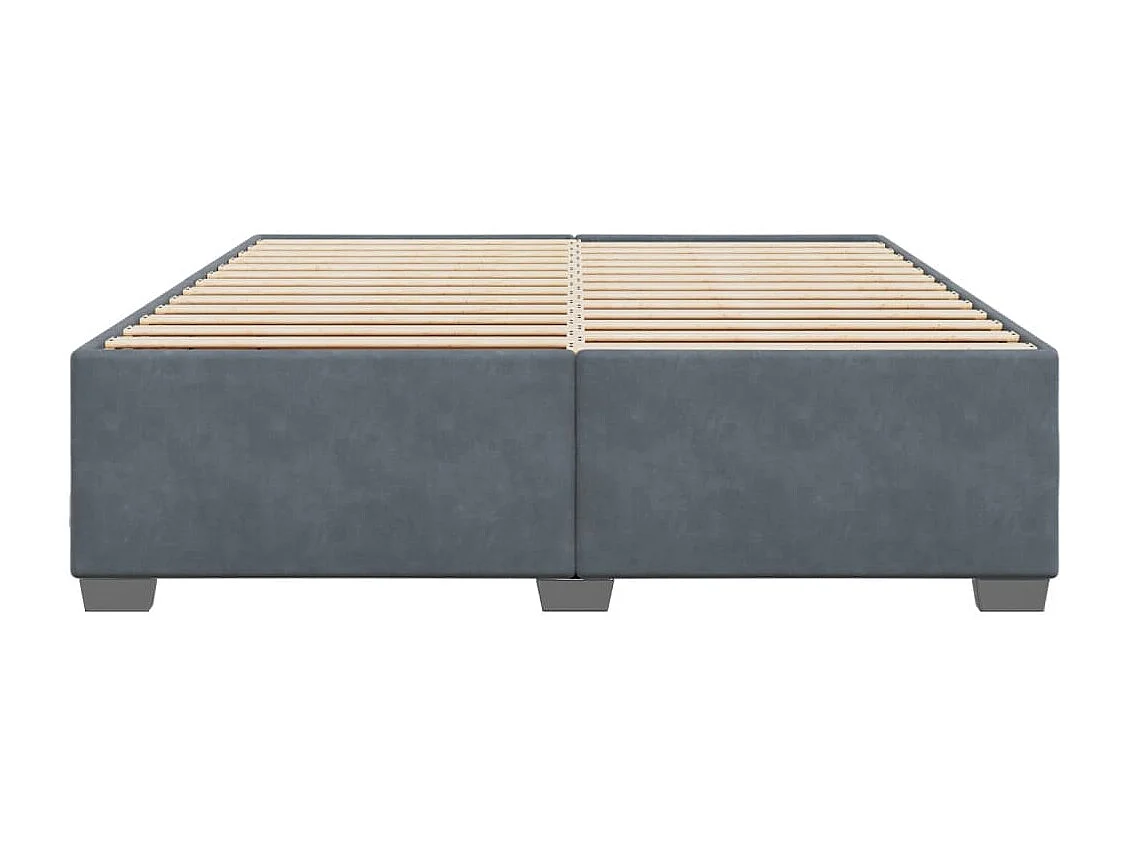 Lit double | Lit adulte | Cadre de lit gris foncé 180x200 cm velours