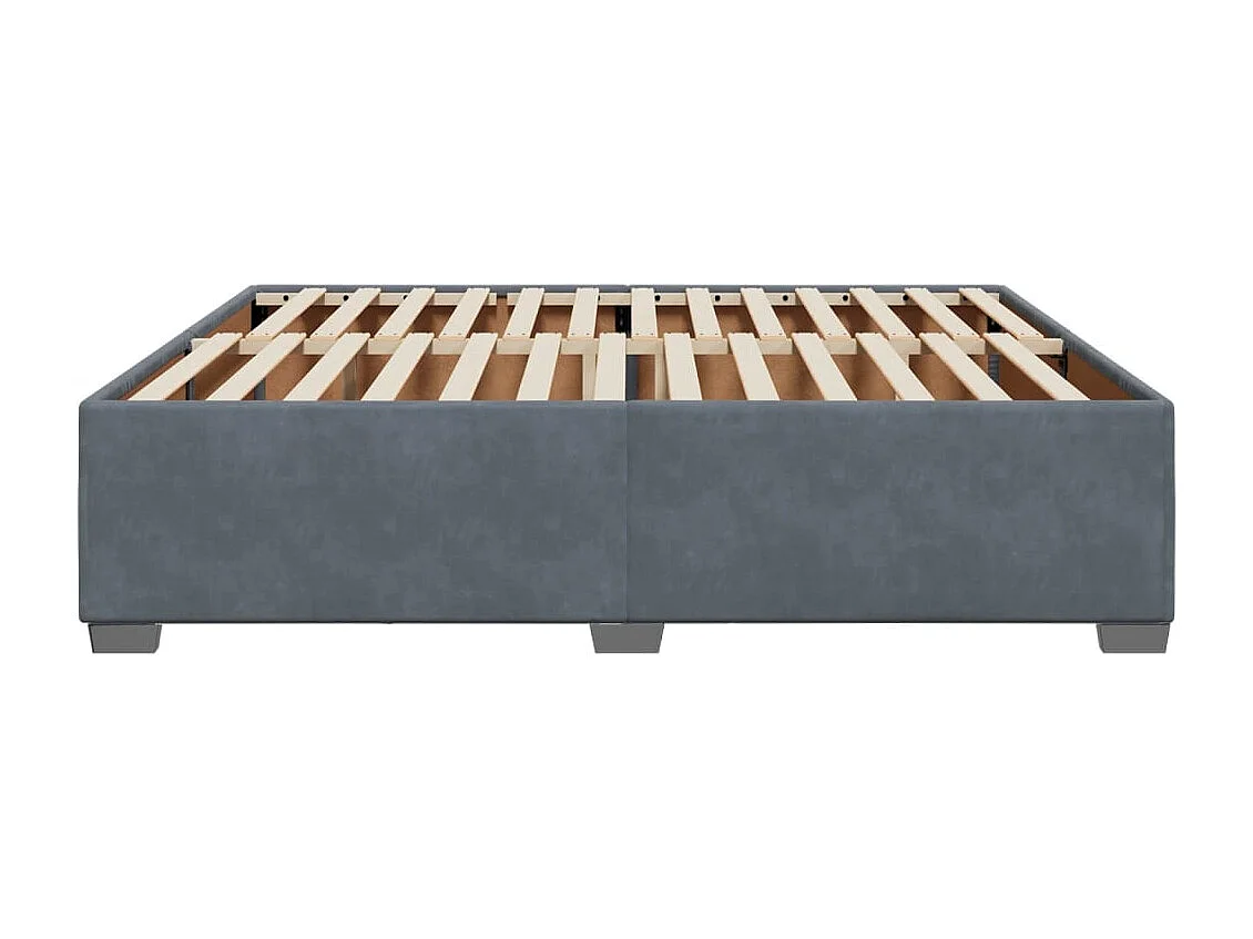 Lit double | Lit adulte | Cadre de lit gris foncé 180x200 cm velours