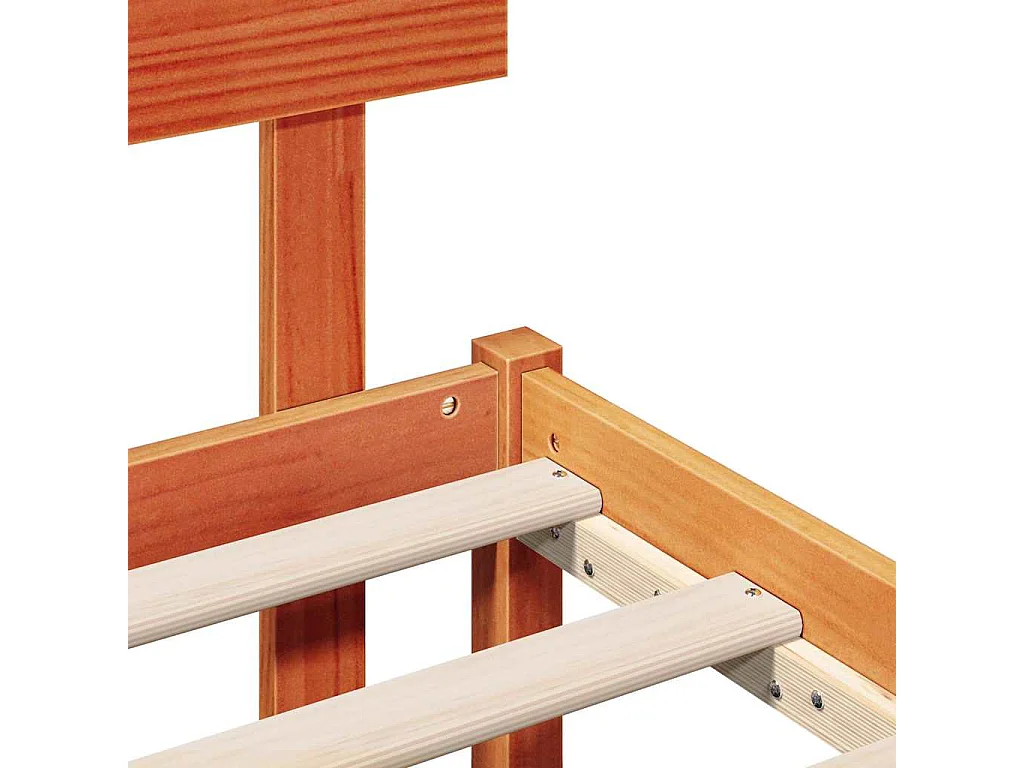 Lit double | Lit adulte | Cadre de lit Marron 150x200 cm Bois de pin massif