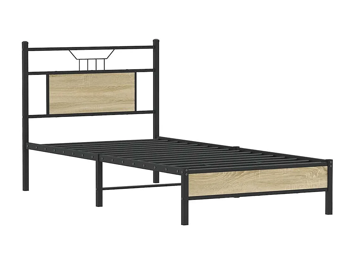 Letto per adulti | Letto singolo | Giroletto senza Materasso Rovere Sonoma 75x190 cm in Truciolato