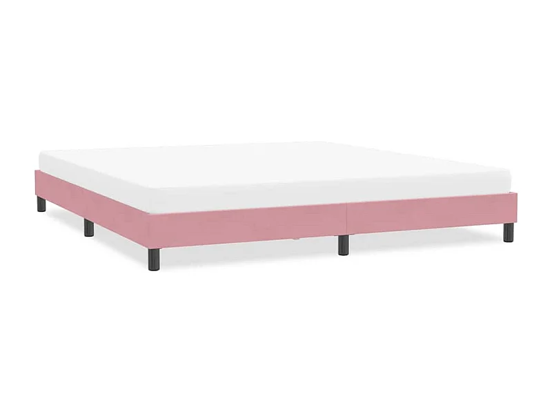 Lit double | Lit adulte | Cadre de lit rose 200x210 cm velours