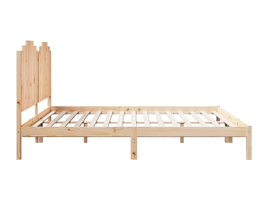Letto per adulti | Letto matrimoniale | Giroletto Extra Lungo senza Materasso 180x220 cm Legno Massello