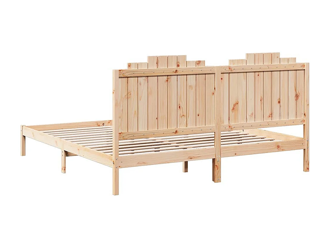 Letto per adulti | Letto matrimoniale | Giroletto Extra Lungo senza Materasso 180x220 cm Legno Massello