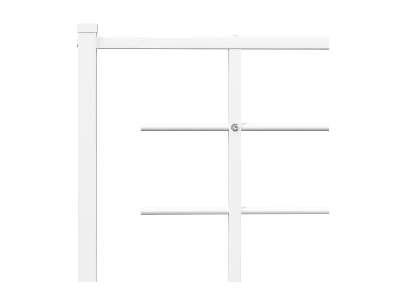 Lit double | Lit adulte | Cadre de lit métal et pied de lit blanc 140x190 cm