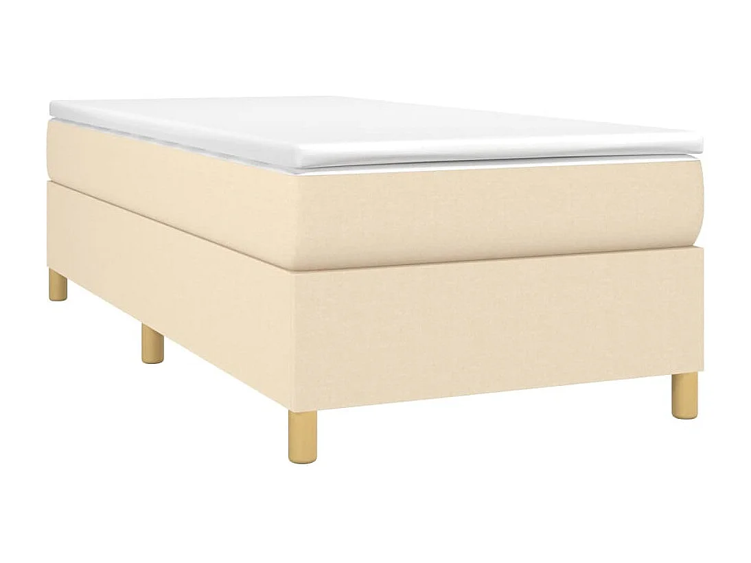Lit simple | Lit adulte, enfant | Cadre de lit crème 90x190 cm tissu