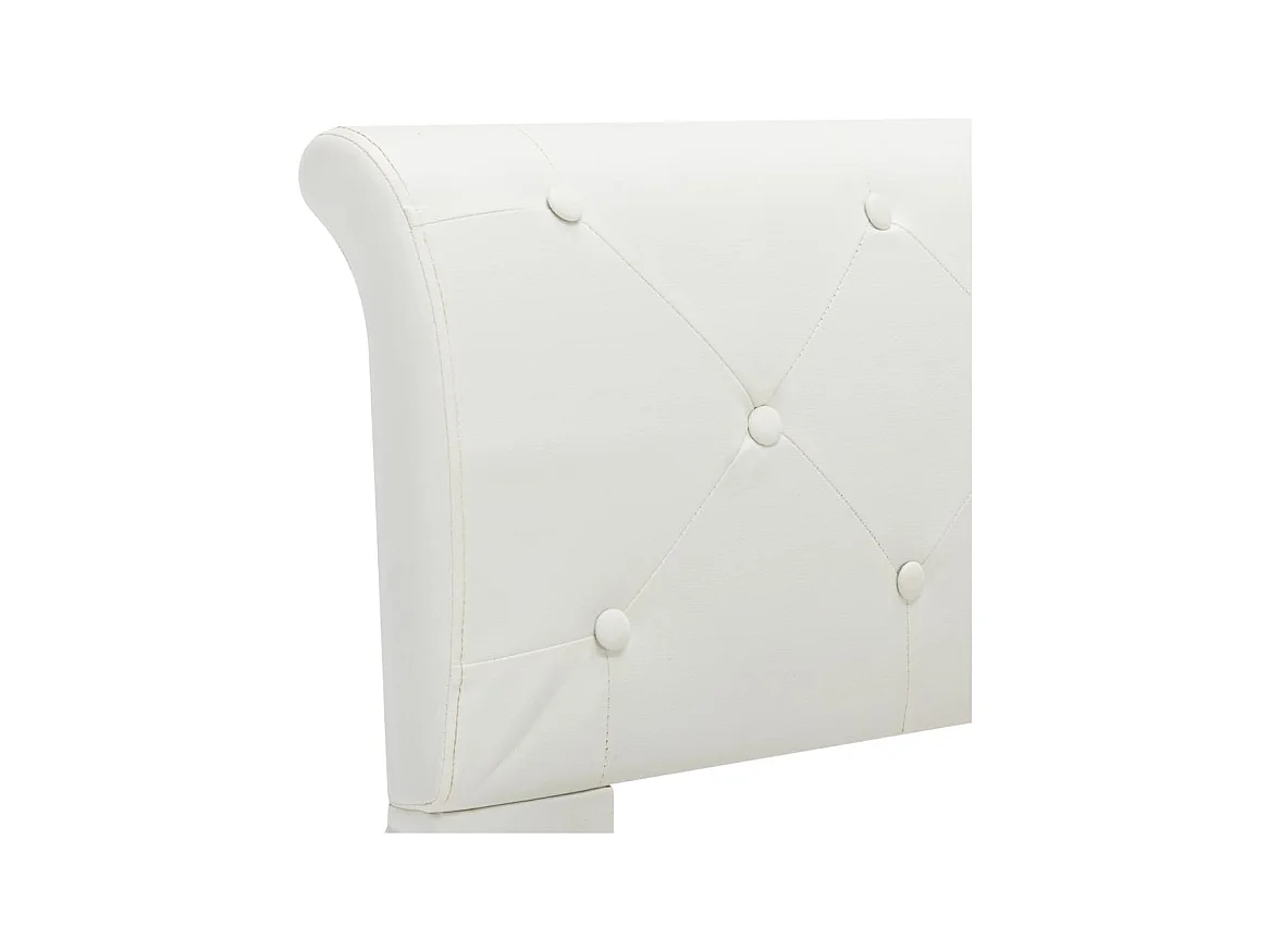 Letto per adulti | Letto singolo | Giroletto Bianco in Similpelle 90x200 cm