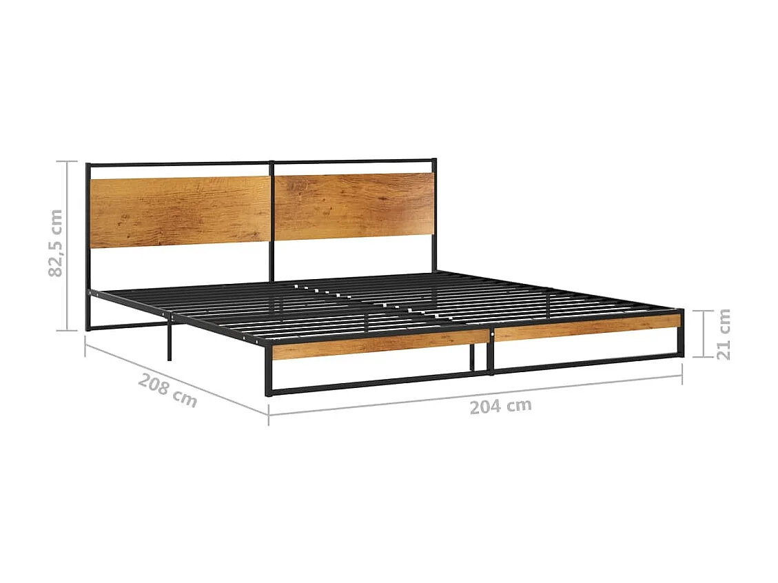 Lit double | Lit adulte | Cadre de lit métal 200x200 cm