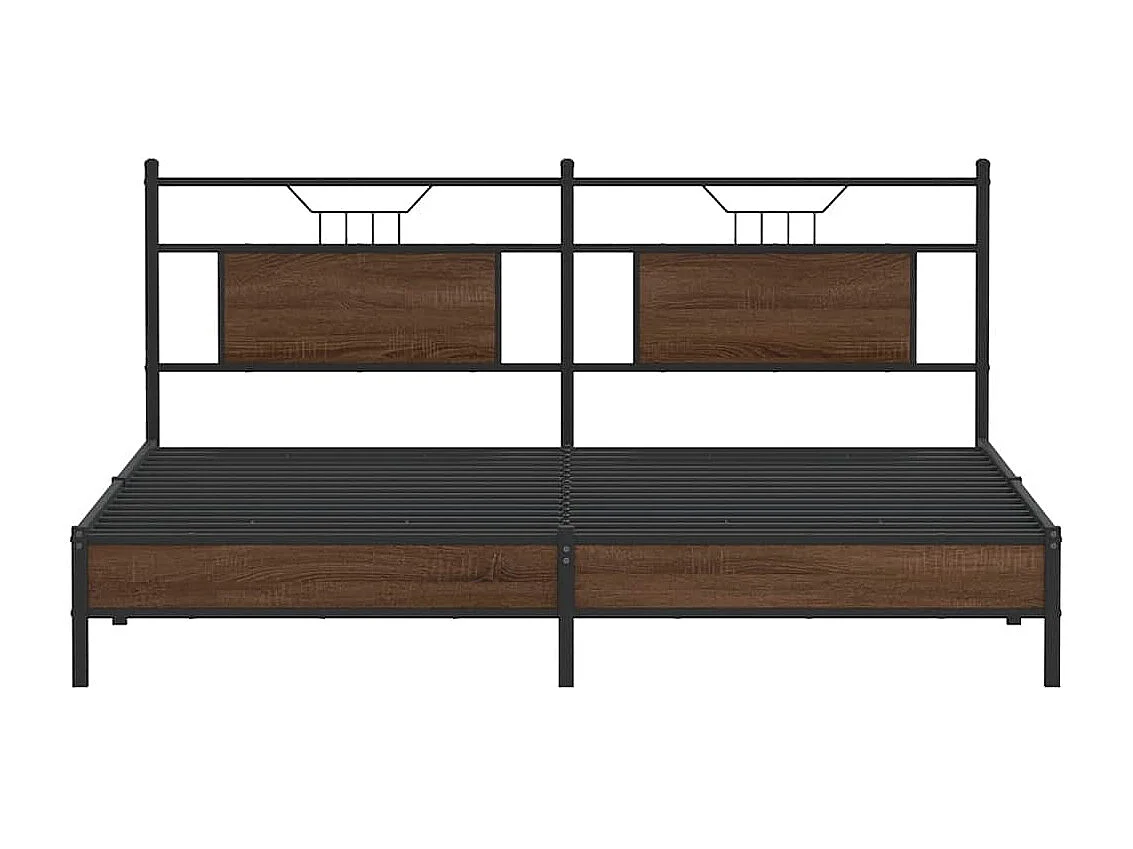 Letto per adulti | Letto matrimoniale | Giroletto senza Materasso Rovere Marrone 160x200 cm Truciolato