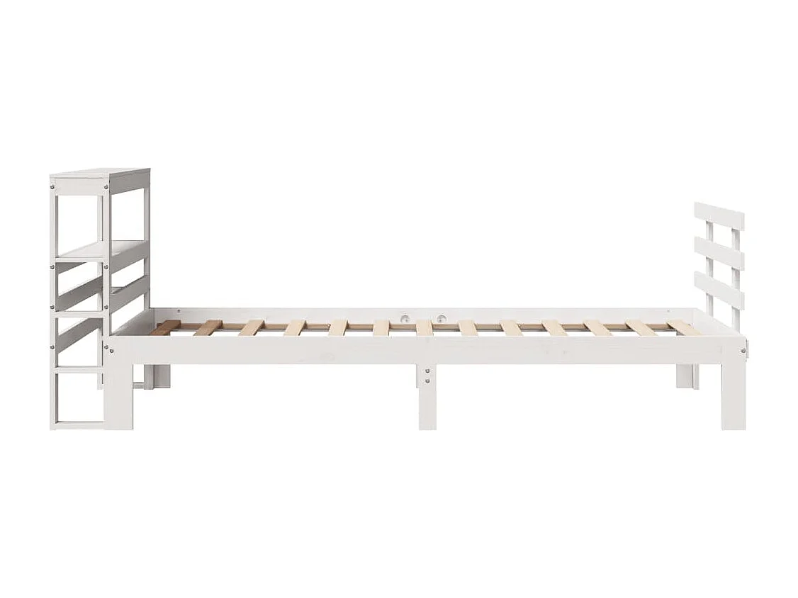 Letto per adulti | Letto singolo | Giroletto con Testiera senza Materasso Bianco 90x190 cm