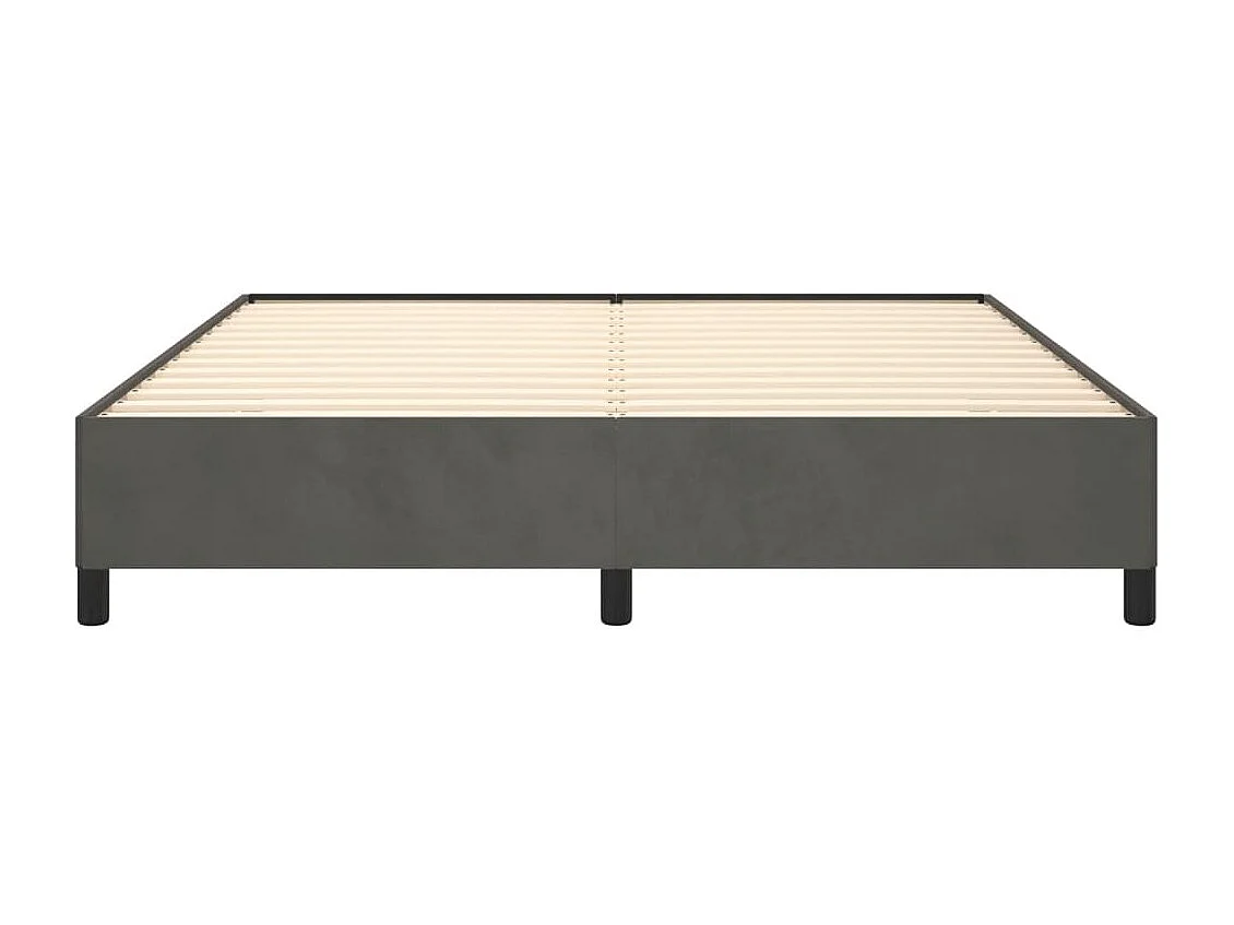 Lit double | Lit adulte | Cadre de lit gris foncé 180x200 cm velours