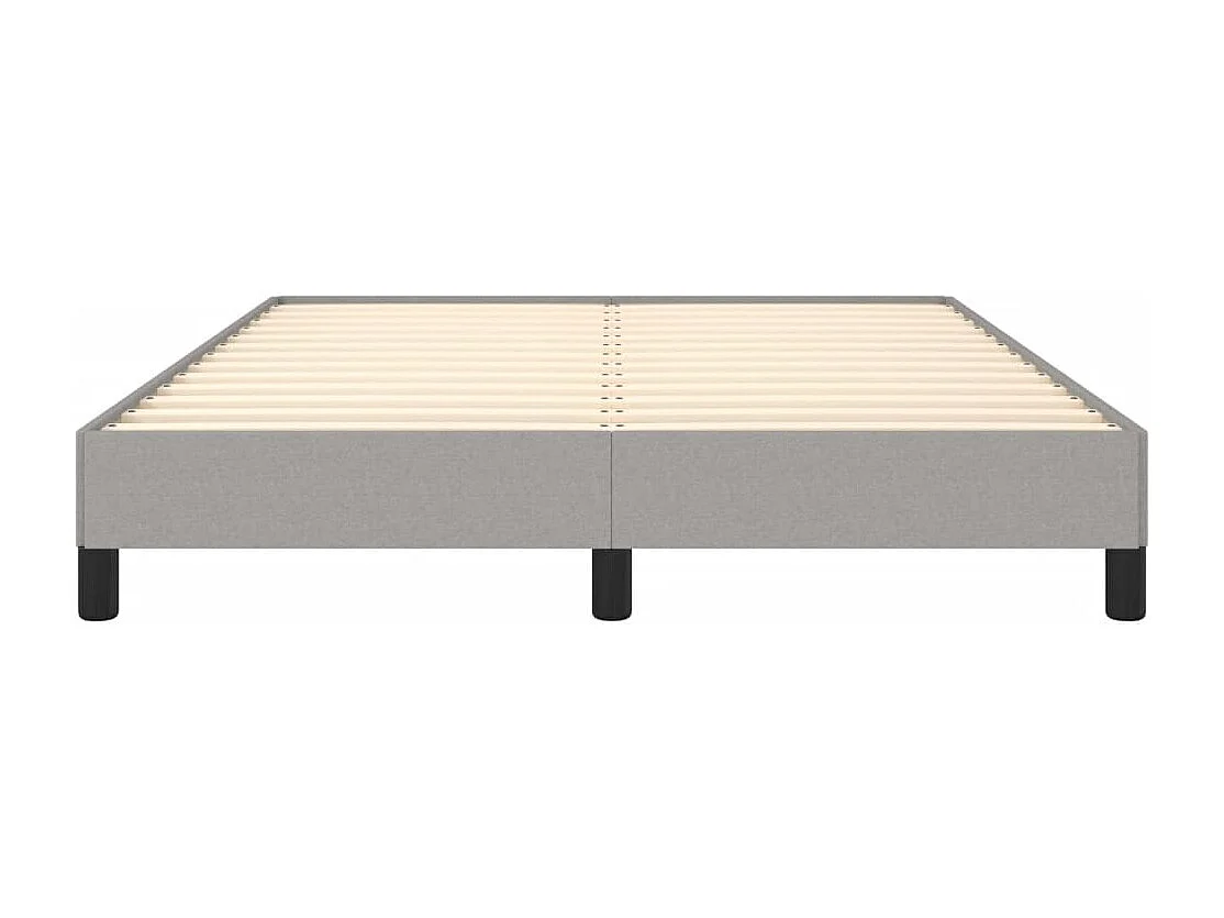 Lit double | Lit adulte | Cadre de lit gris clair 140x190 cm tissu