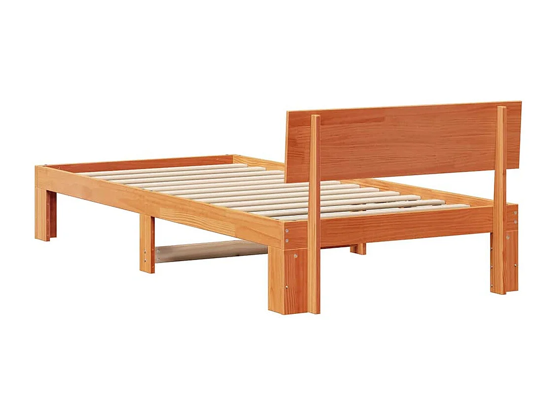 Lit simple | Lit adulte, enfant | Cadre de lit Marron 90x200 cm Bois de pin massif