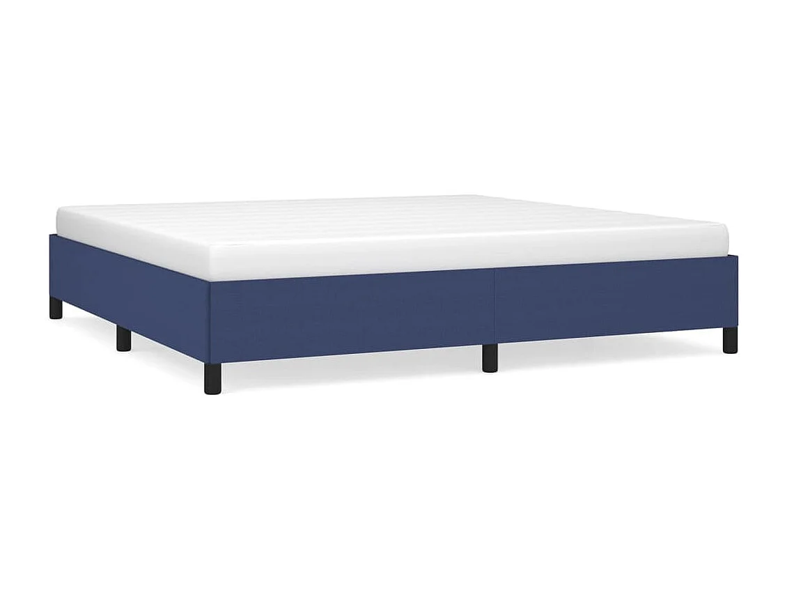 Lit double | Lit adulte | Cadre de lit bleu 200x200 cm tissu