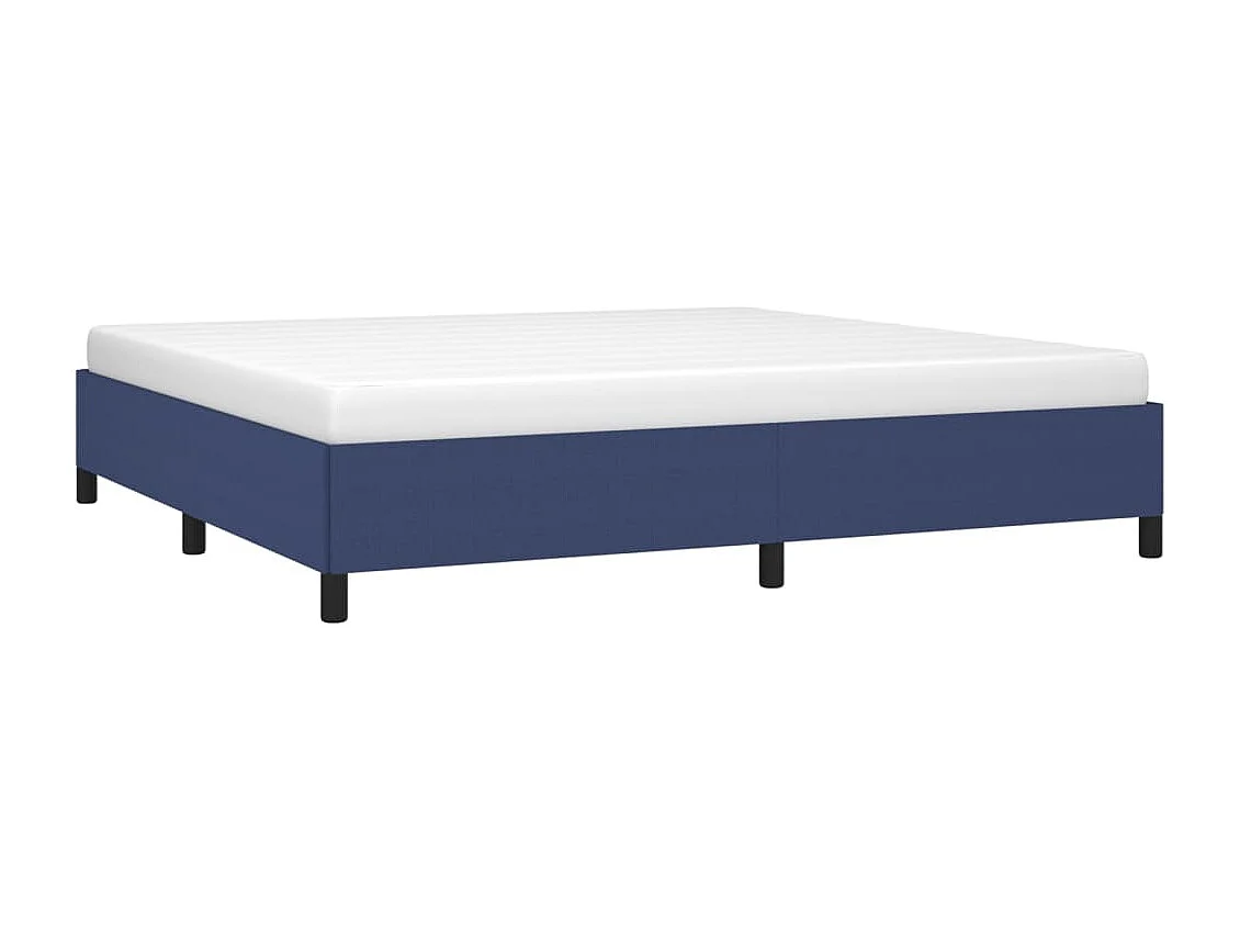 Lit double | Lit adulte | Cadre de lit bleu 200x200 cm tissu