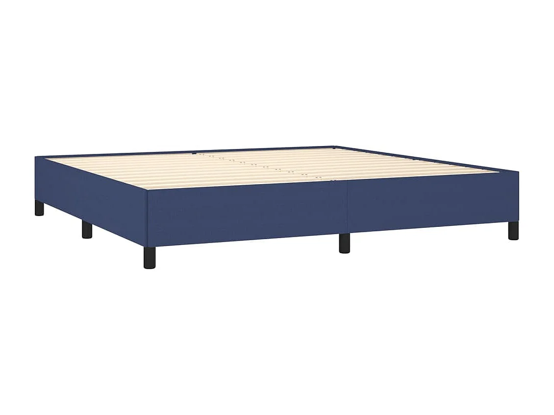 Lit double | Lit adulte | Cadre de lit bleu 200x200 cm tissu