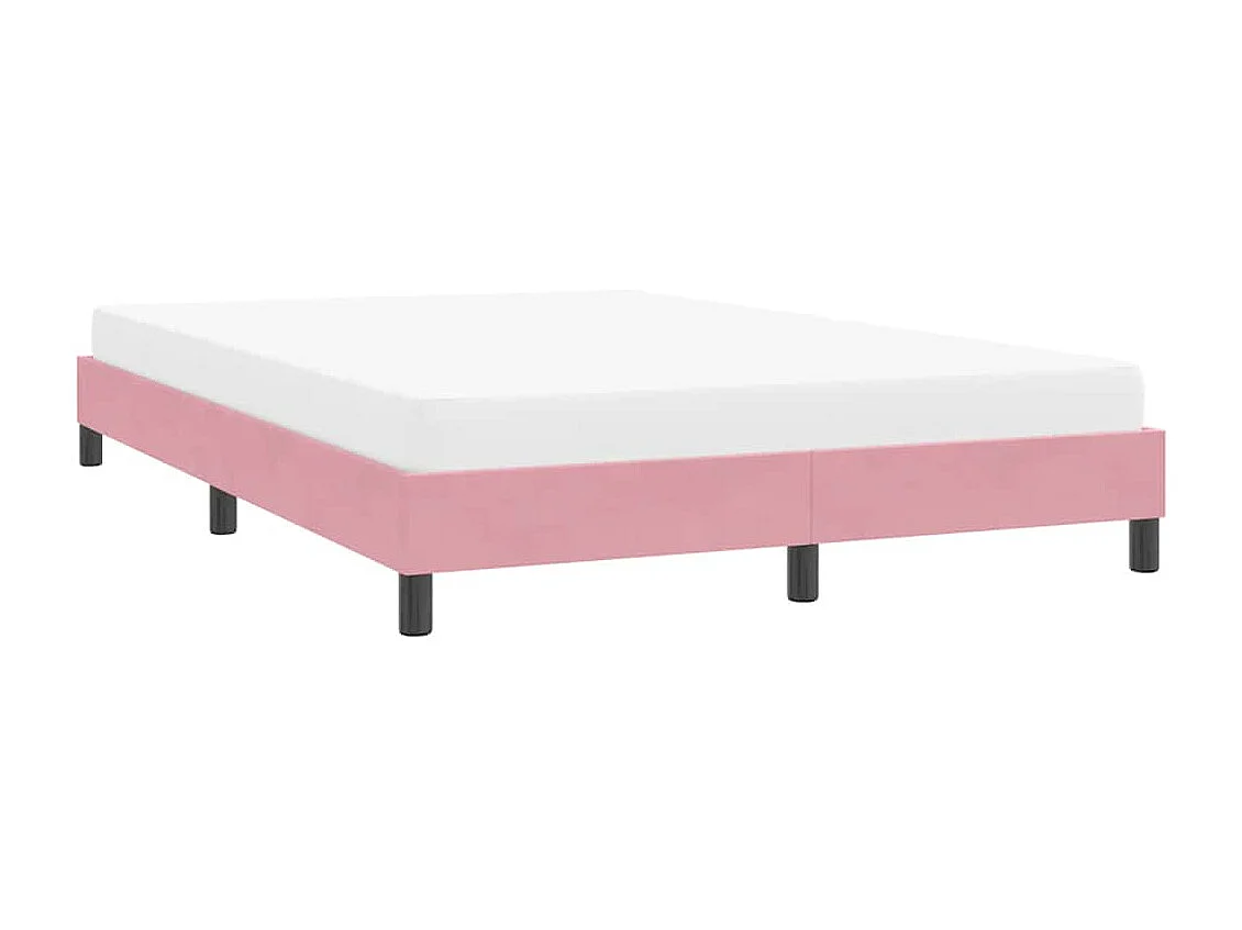 Lit double | Lit adulte | Cadre de lit rose 140x220 cm velours