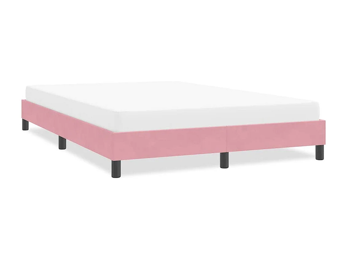 Lit double | Lit adulte | Cadre de lit rose 140x220 cm velours