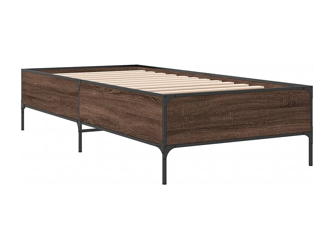 Lit simple | Lit adulte, enfant | Cadre de lit chêne marron 90x190 cm