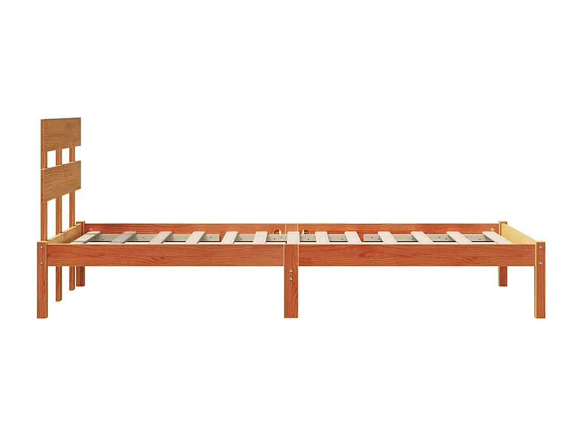 Lit simple | Lit adulte, enfant | Cadre de lit Marron 80x200 cm Bois de pin massif