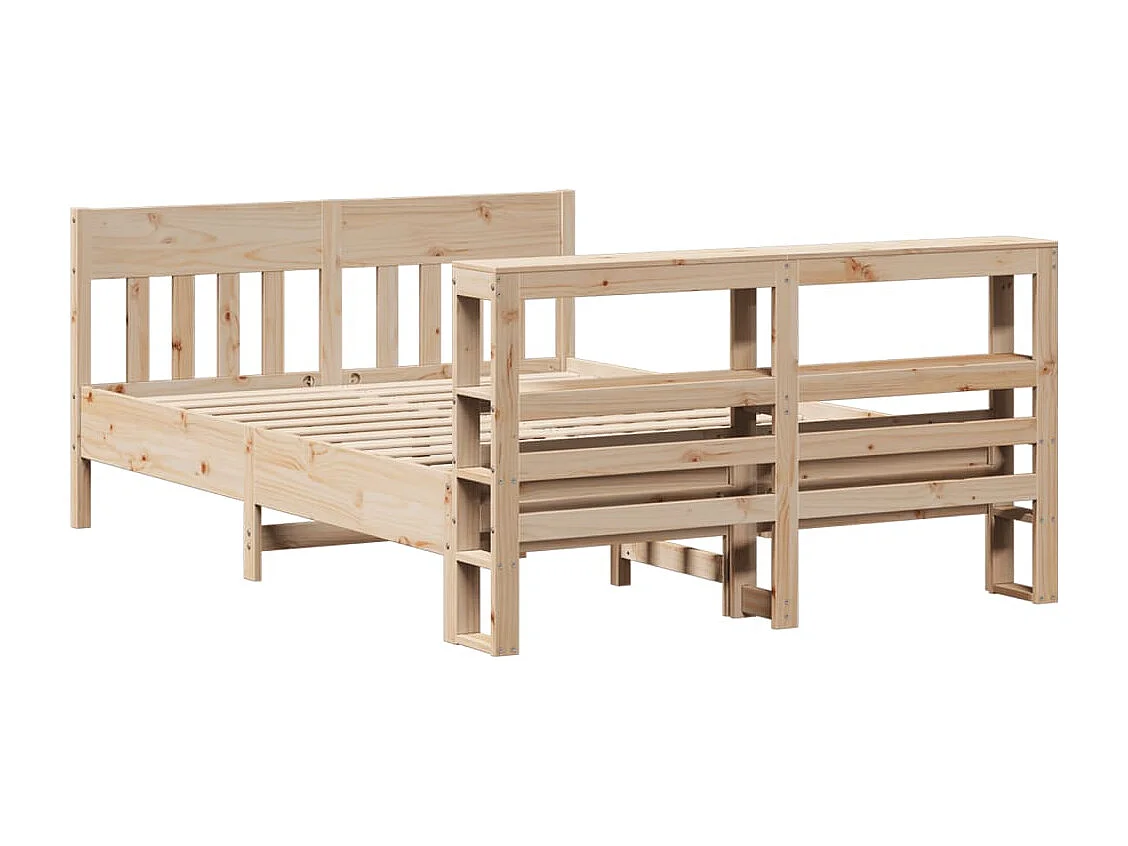 Lit simple | Lit adulte, enfant | Cadre de lit 120x200 cm bois de pin massif