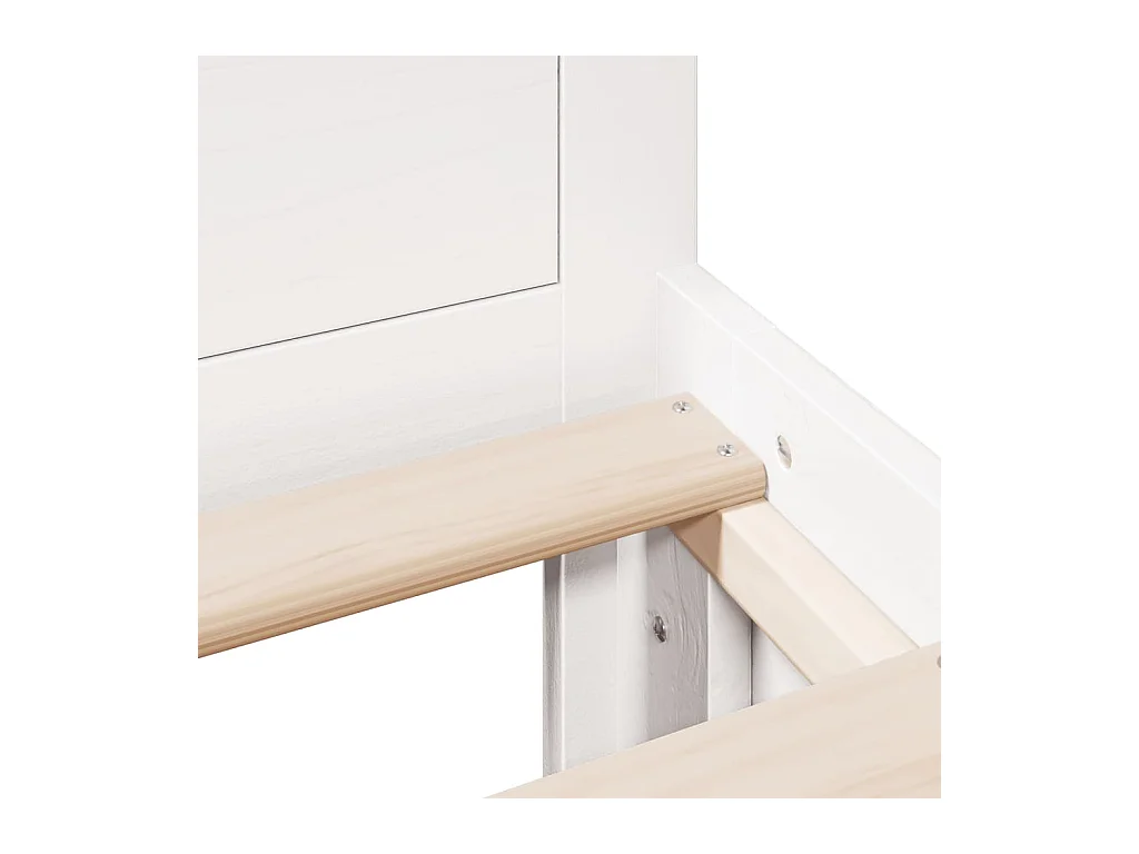 Letto per adulti | Letto matrimoniale | Giroletto senza Materasso con Testata Bianco 140x200 cm Pino