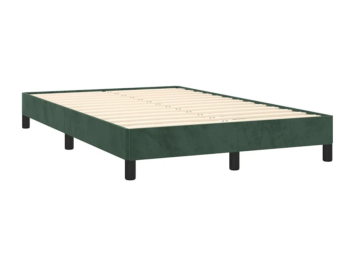 Lit simple | Lit adulte, enfant | Cadre de lit vert foncé 120x200 cm velours