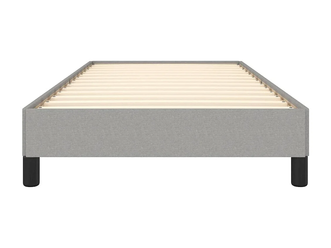 Lit simple | Lit adulte, enfant | Cadre de lit gris clair 100x200 cm tissu