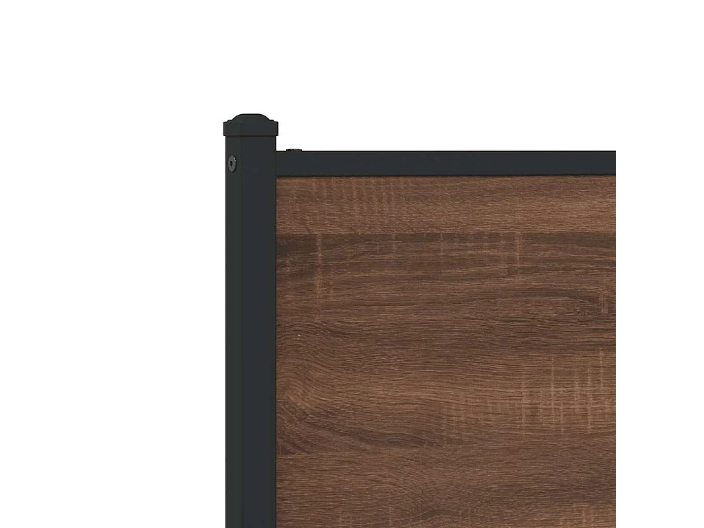 Lit double | Lit adulte | Cadre de lit en métal chêne marron 137x190 cm