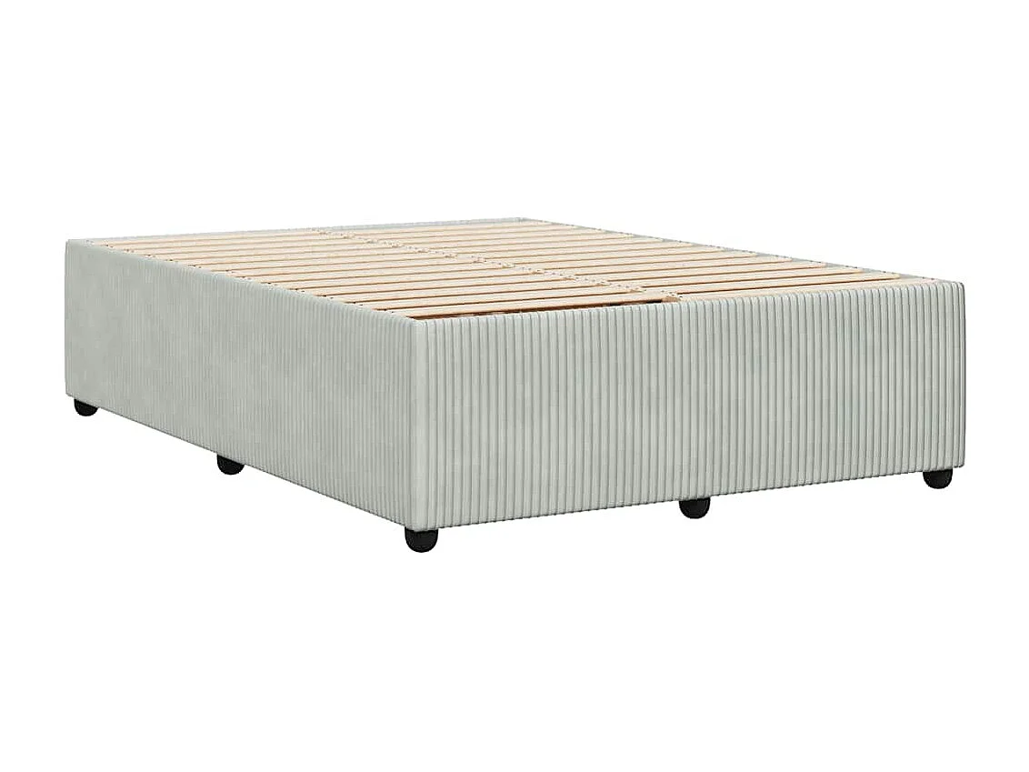 Letto per adulti | Letto matrimoniale | Giroletto senza Materasso Grigio Chiaro 140x190 cm Velluto