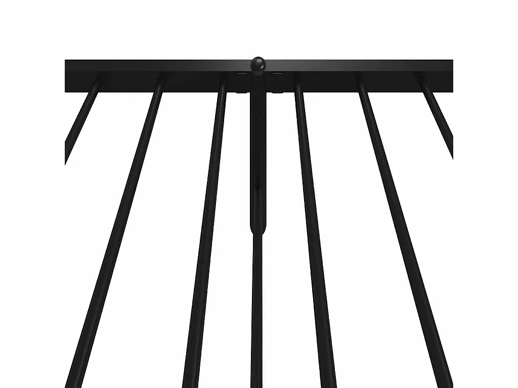 Lit simple | Lit adulte, enfant | Cadre de lit métal avec pied de lit noir 100x190cm