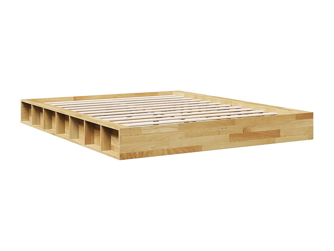 Lit double | Lit adulte | Cadre de lit 135x190 cm bois massif de chêne