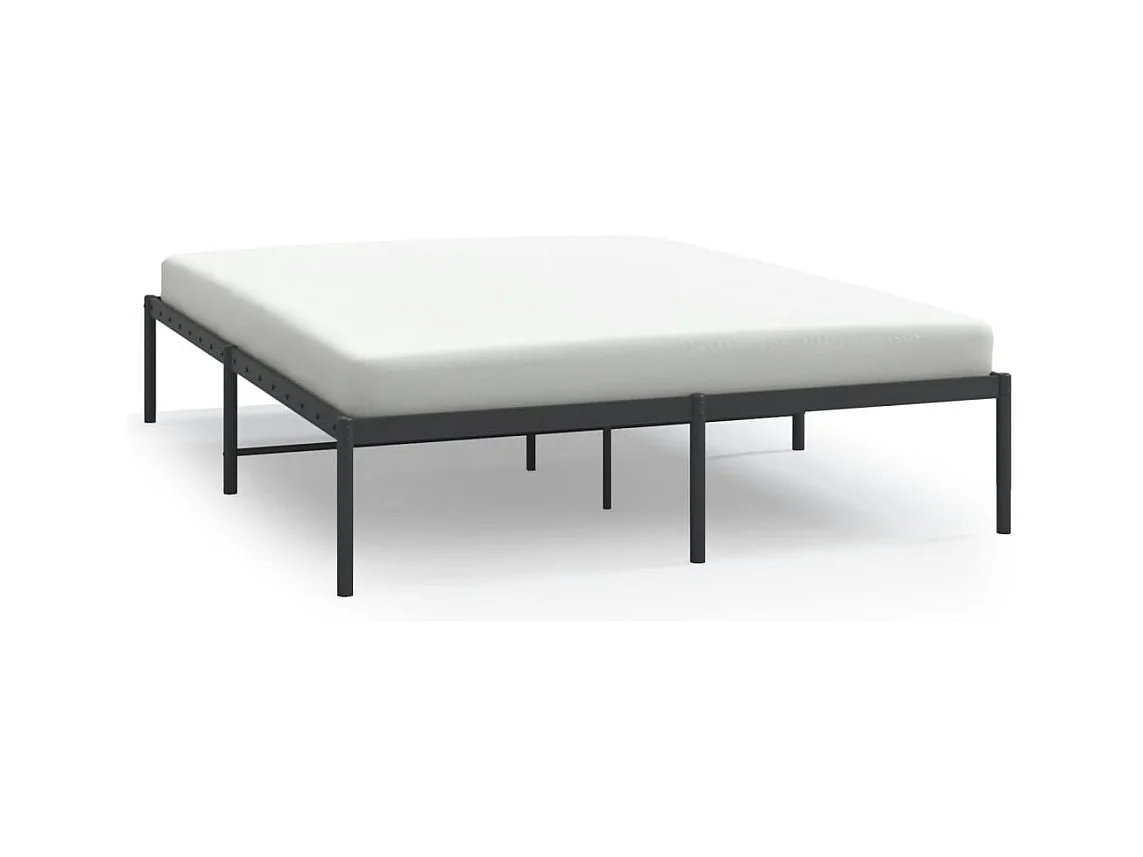 Lit double | Lit adulte | Cadre de lit métal noir 140x190 cm
