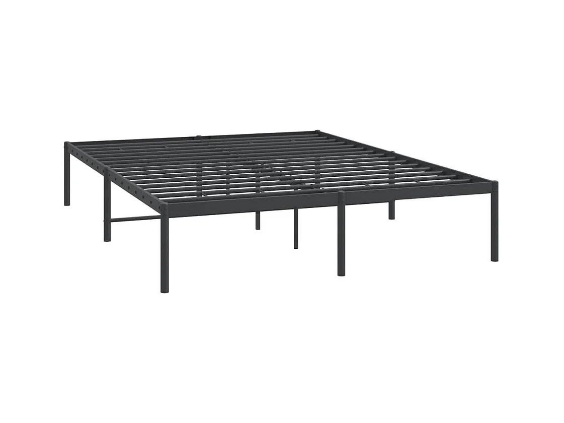 Lit double | Lit adulte | Cadre de lit métal noir 140x190 cm