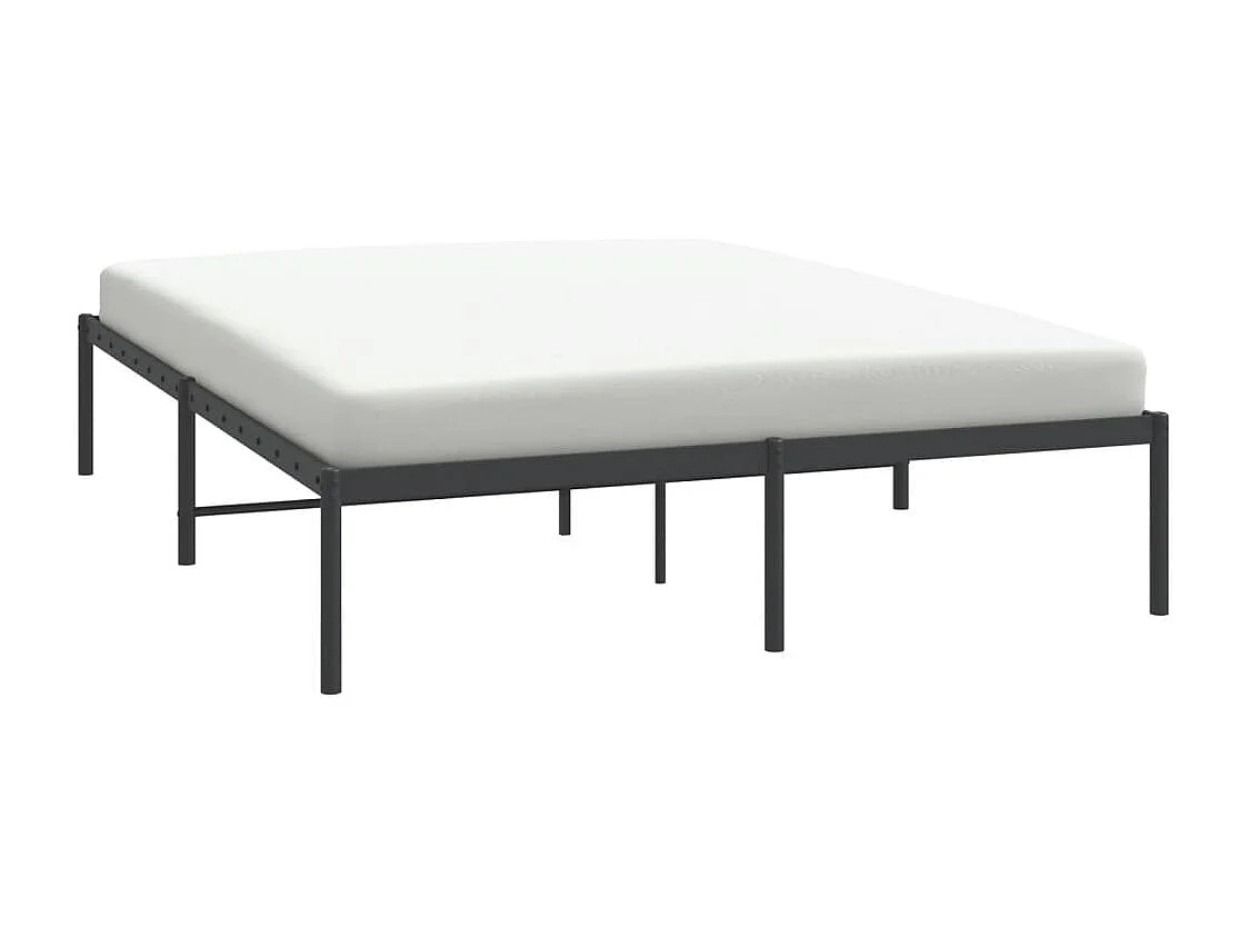 Lit double | Lit adulte | Cadre de lit métal noir 140x190 cm