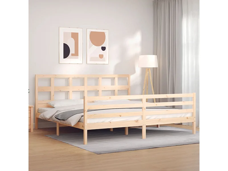 Lit double | Lit adulte | Cadre de lit 200x200 cm bois massif