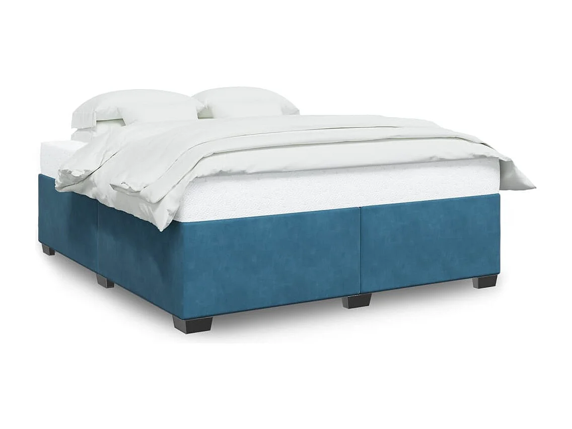 Bedframe | Tweepersoonsbed fluweel blauw 180x200 cm