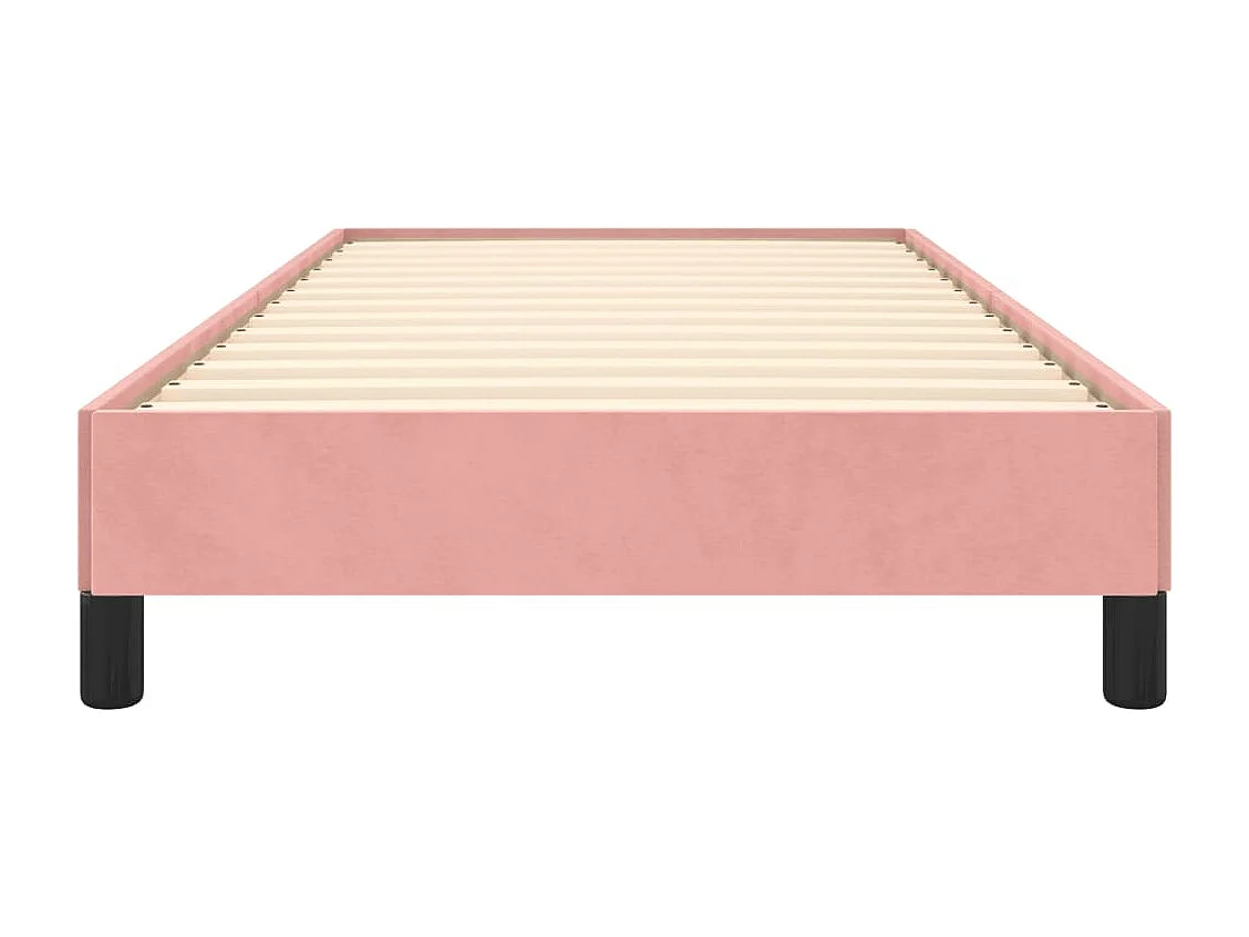 Lit simple | Lit adulte, enfant | Cadre de lit rose 80x200 cm velours